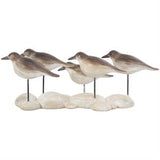 Brown Polystone Bird Sculpture with Cream Rock Inspired Base - 13" X 4" X 5"