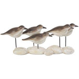 Brown Polystone Bird Sculpture with Cream Rock Inspired Base - 13" X 4" X 5"