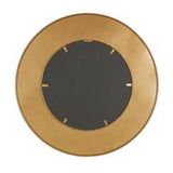 Gold Metal Abstract Wall Mirror with Overlapping Wire Rings