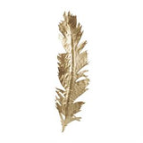 Gold Polystone Bird Large Metallic Feather Wall Decor - 14" X 2" X 47"