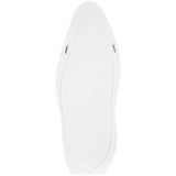 White Wooden Abstract Wavy Wall Mirror  24" X 2" X 63"