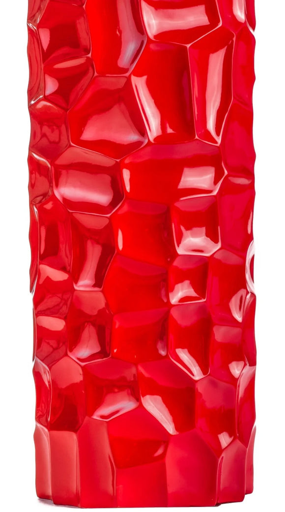 Textured Honeycomb Vase // Red, 52