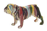 The Novogratz Multi Colored Polystone Bulldog Graffiti Sculpture