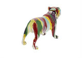 The Novogratz Multi Colored Polystone Bulldog Graffiti Sculpture