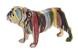 The Novogratz Multi Colored Polystone Bulldog Graffiti Sculpture