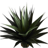 Green Faux Foliage Agave Artificial Tree with Black Pot, 27" x 27" x 47"