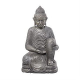 Silver Magnesium Oxide Buddha Indoor Outdoor Meditating Garden Sculpture