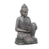 Silver Magnesium Oxide Buddha Indoor Outdoor Meditating Garden Sculpture