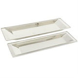 The Novogratz White Stainless Steel Metal Living Room Decor Tray, Set of 2 25", 22"W