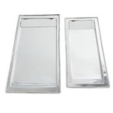 The Novogratz White Stainless Steel Metal Living Room Decor Tray, Set of 2 25", 22"W