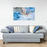 Tempered Glass Art - Aqua Abstract Wall Art Decor