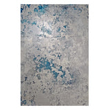 Florance Collection Grey and Blue Abstract Rug