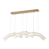 Sanford Brushed Gold Chandelier - 3 Lights