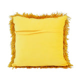 Yellow Ribbon Shaggy Throw Pillow