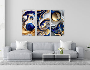 Tempered Glass Art - Blue Set Wall Art Decor