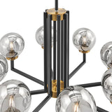 Monachpsis Small Gold & Black Chandelier