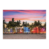 Tempered Glass Art -  Famous Ocean Drive Street Wall Art Decor