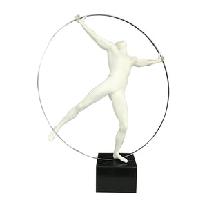 Ring Man Sculpture // White - Home Decor