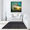 Tempered Glass Art - Sunset Waves Wall Art Decor