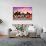 Tempered Glass Art -  Famous Ocean Drive Street Wall Art Decor