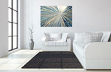 Tempered Glass Art - Starbust Blue Wall Art Decor