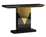 47"  Console Table - Black & Gold Mirror