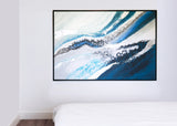 Canvas Art - Blue Hues Abstract Wall Art Decor