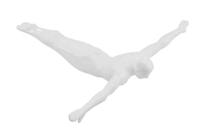 White Diving Man Wall Sculpture - Home Decor