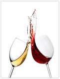 Temperd Glass Art - 3PC Wine Glasses Wall Art Decor