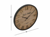 Copy of Brown Wood Farmhouse Vintage Wall Clock - 36" x 3" x 36"