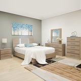 Taupe Queen Platform Furniture Bed