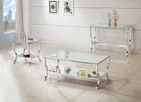 43" Contemporary Chrome Console Table