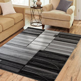 Geometric Modern Black Abstract Rug