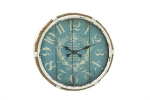 Metal Rope Glass Wall Clock