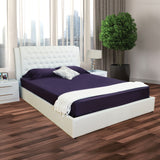 White Queen Platform Furniture Bed