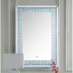 Nysa Wall Mirror (LED) -  Mirrored & Faux Crystals - 32" x 2" x 47"H