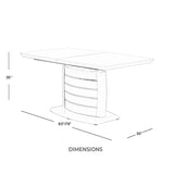 Rectangular Dining Table White High Gloss and Lacquer Finish