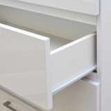 White Lacquer Chest with 5 Drawers