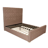 Dark Beige Queen Platform Furniture Bed