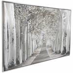 Canvas Art - White Landscape Trees Framed Wall Art Decor