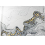 Canvas Art - Gray Geode Waves Wall Art Decor