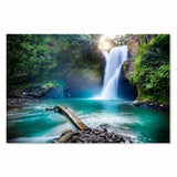 Tempered Glass Art - Tropical Cascade View Fine Wall Art Decor