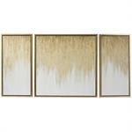 Canvas Art - Gold Geode Ombre Framed Wall Art Decor