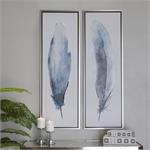 Cnavas Art - Blue Bird Feathers Framed Wall Art Decor