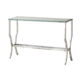 43" Contemporary Chrome Console Table