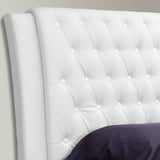 White Queen Platform Furniture Bed