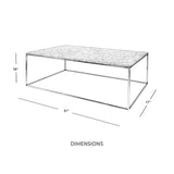 Marble Finish Coffee Table with Chrome Base