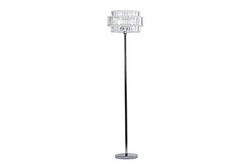 Acrylic Glass Floor Lamp - Chrome Metal 62