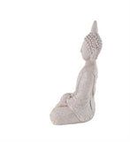 Traditional 28 X 19 Inch Gray Sitting Buddha Sculpture - Home Decor