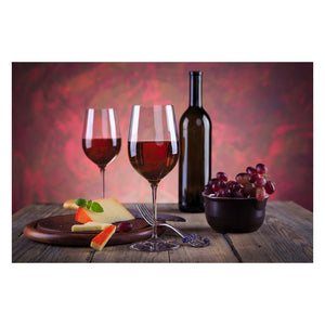 Tempered Glass Art - Wine And Cheese Wall Art Decor